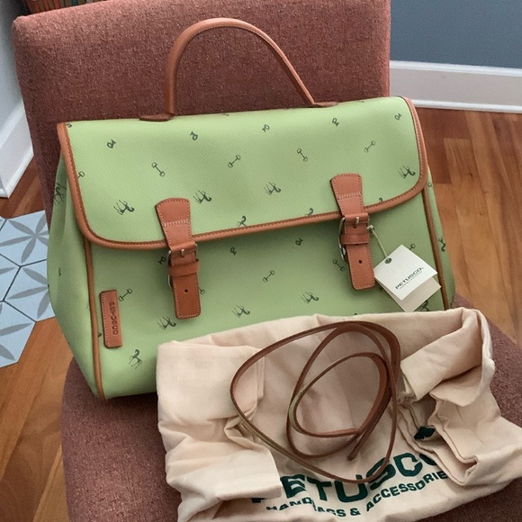 Petusco Handbags - Petusco Heritage made in Spain leather bag briefcase / laptop bag NWT